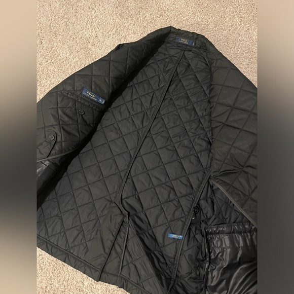 Polo Ralph Lauren Men's Large Quilted Blazer Jacket RRL Sport Coat in Black XL - Picture 7 of 9